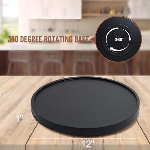 [ 2 Pack ] 12-inch Lazy Susan Organizers, ACIAZAAZ Lazy Susan Turntable for Cabinet, Kitchen Turntable Storage for Table, Countertop, Pantry