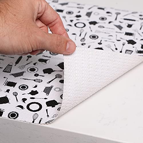 Con-Tact Brand Grip Prints Shelf Liner, Durable and Non-Adhesive Liners, Non-Slip Drawer and Cabinet Liner, 18" x 8', Cucina, Pack of 1 Roll