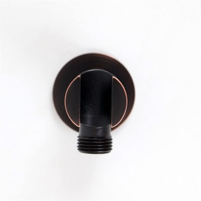 Hand Held Shower Head Holder with Hose Connector Shower Wand Holder Wall Mount Handheld Shower Handle Sprayer Holder Shower Hose Adapter Shower Elbow with Spray Head Bracket Oil Rubbed Bronze