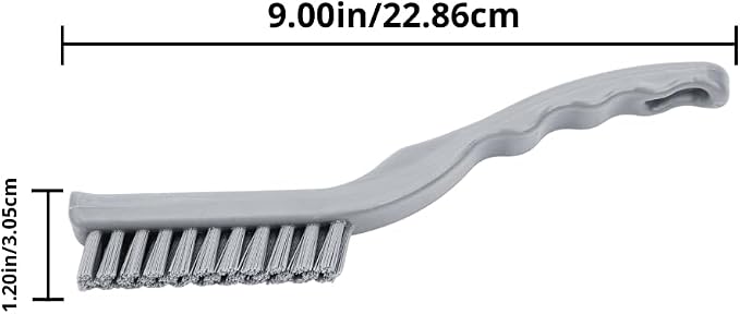 SPARTA Detail Brush Grout Brush, Crevice Brush with Hanging Hole for Bathroom, Kitchens, Countertop, Plastic, 9 Inches, White, (Pack of 6)