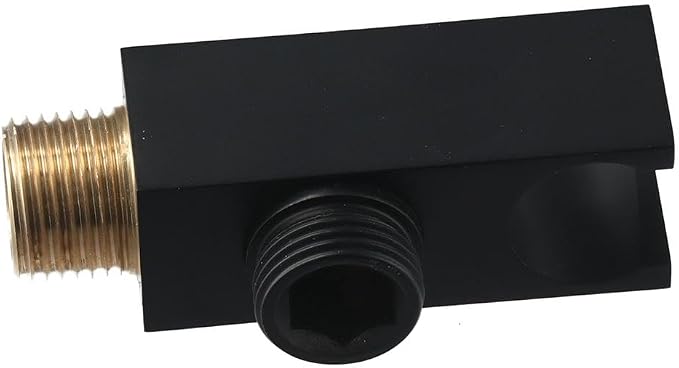 Wall Supply Elbow with Handheld Shower Holder Square Bracket with Flange Shower Hose Connector Wall Mounted Drop Union Male Water Outlet