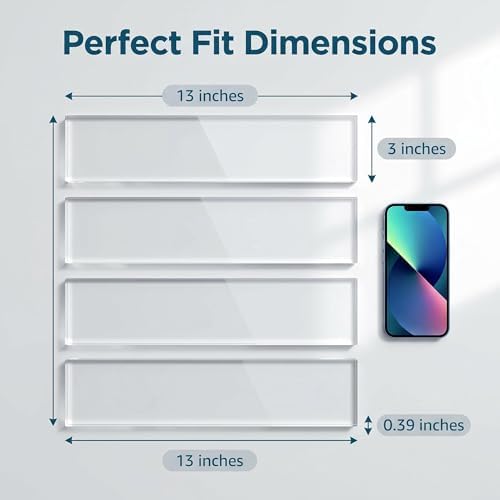 4 Pcs Medicine Cabinet Shelves 13x3 Inch Replacement