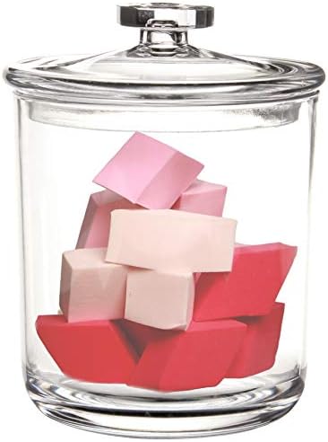 Youngever Clear Plastic Apothecary Jars (1 Set 30 Ounce)