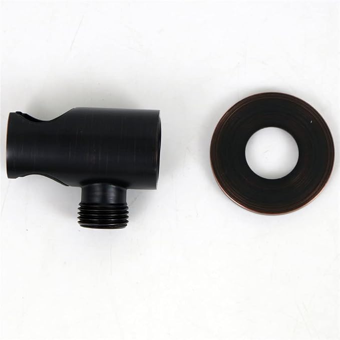 Hand Held Shower Head Holder with Hose Connector Shower Wand Holder Wall Mount Handheld Shower Handle Sprayer Holder Shower Hose Adapter Shower Elbow with Spray Head Bracket Oil Rubbed Bronze