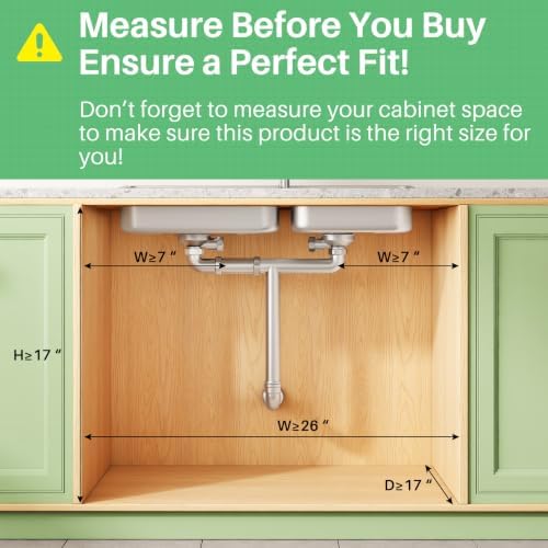 Kitstorack Under Sink Organizer 3-Tier Slide Out Drawer for Bathroom 1-Pack