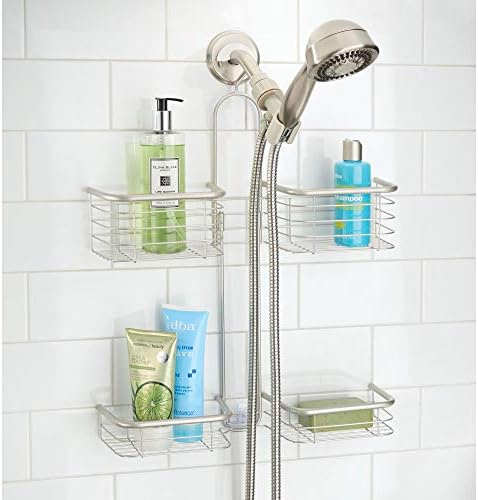 iDesign Hanging Handheld Shower Hose Caddy, Satin
