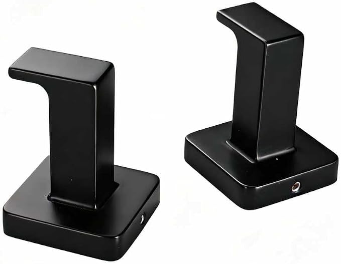 Matte Black Square Wall Hanger, Towel Hanger, Wall Mounted, Bathrobe Hook Kitchen Hooks 4 Bathroom Hooks