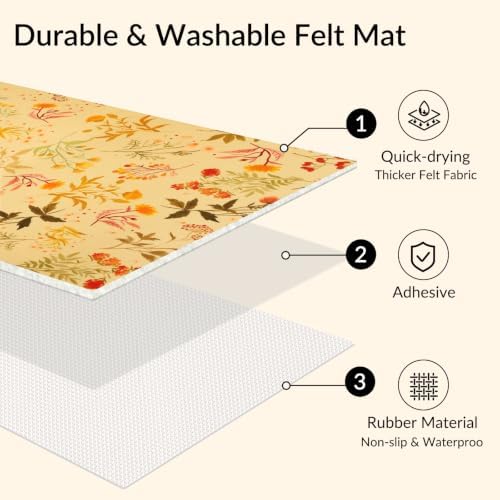 Cooyes Under Sink Mat for Kitchen Cabinet, 24"x60" Beige