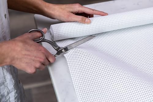 EasyLiner Select Grip Shelf Liner - Easy to Install & Cut to Fit - Non Slip, Non Adhesive, Drawer Shelf & Cabinet Liner for Kitchen, Bathroom, Pantry Cupboards, 12 in x 10 ft (6 Rolls), 60 ft, White