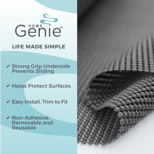 HOME GENIE Shelf Drawer and Cabinet Liner, Non Adhesive, 17.5x20 Slate Gray