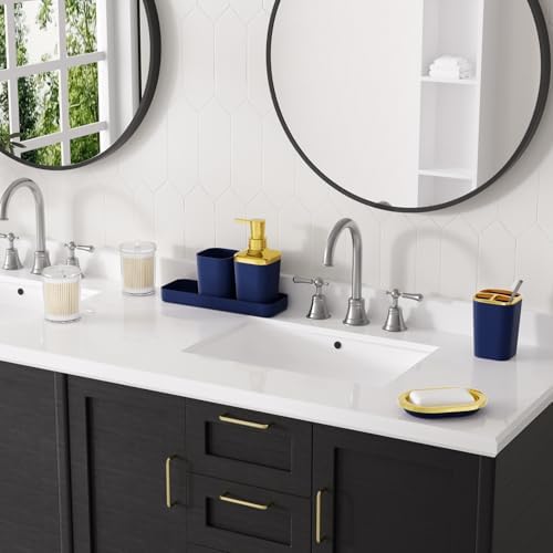 XLHOMO Blue Bathroom Set, 9PC Bathroom Set, Bathroom Accessory Set