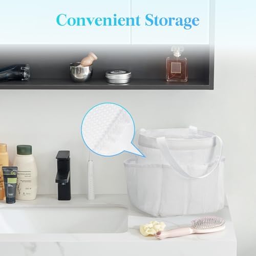 Lifewit Mesh Shower Caddy Portable, Dorm Room Essentials, 1 Pack, White