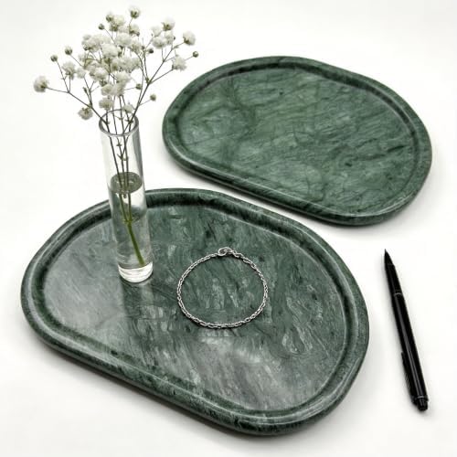 Natural Marble Jewelry Tray, Marble Ring Dish for Bathroom