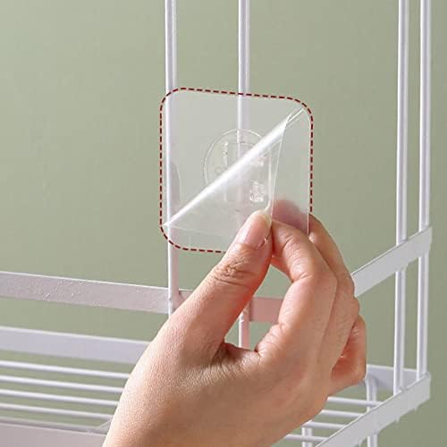 Toilet Shelf, Thickening Waterproof Multifunctional Double Layer Storage Rack, Large Capacity Nail Free Installation Organizer Rack, Stylish Iron Bathroom Organizer Over Toilet(Double Layer White)