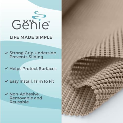 HOME GENIE Shelf Drawer and Cabinet Liner, Non Adhesive, 17.5x20 Taupe