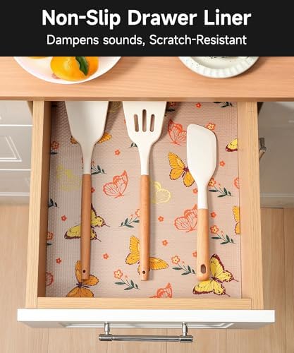 Cooyes Shelf Liner Non-Adhesive Cabinet Drawer Liner for Kitchen 11.8"x236"