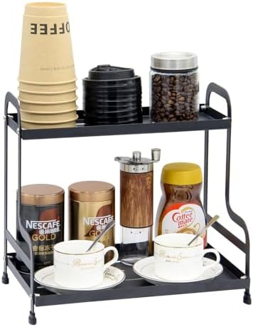 2-Tier Metal Countertop Organizer, Standing Storage Shelf