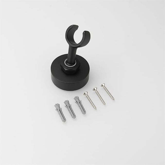 Shower Head Holder Handheld Shower Wand Holder Shower Handle Holder Wall Mount,Shower Sprayer Holder Brass RV Shower Adjustable Bidet Spray Head Holder Showerhead Holder,Matte Black