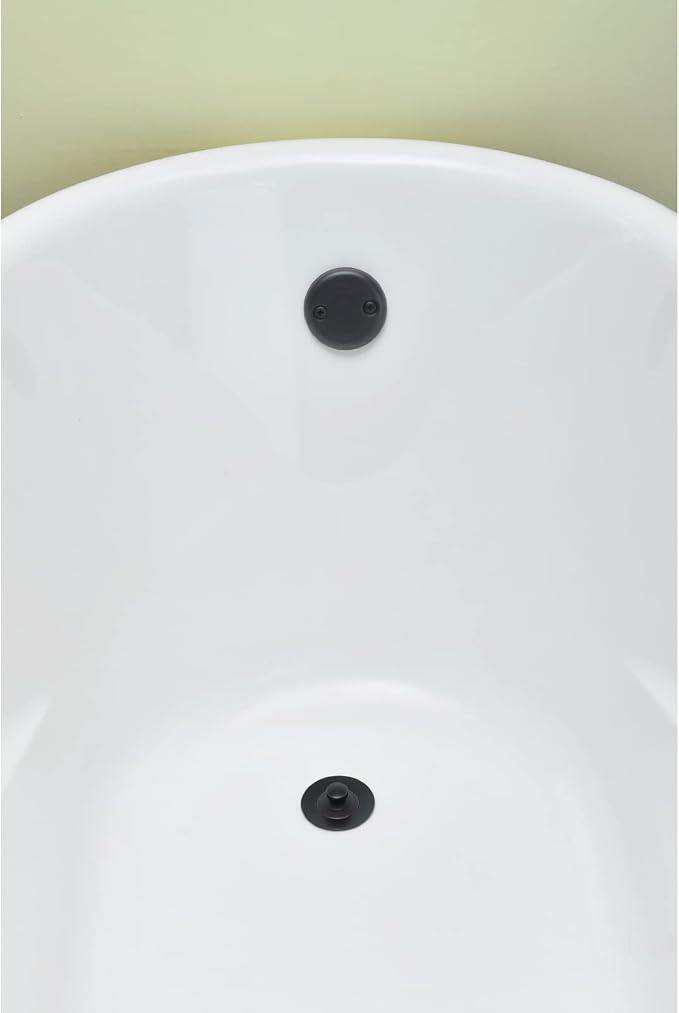 Brass Bathtub Drain Kit, Lift and Turn Tub Drain Kit with 2-Hole Tub Overflow Faceplate, Oil Rubbed Bronze/ORB