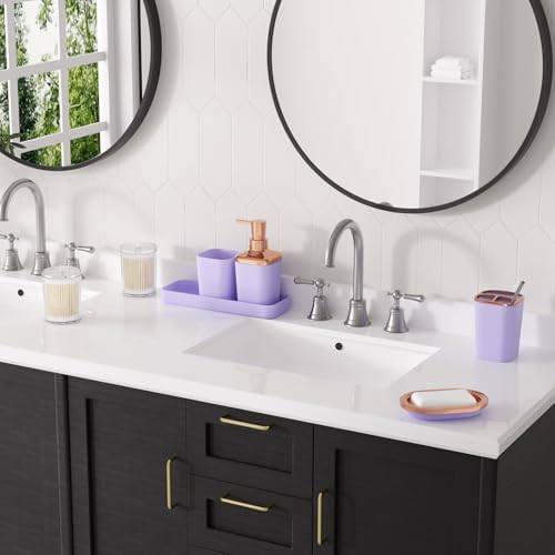 XLHOMO Bathroom Set, Purple Bathroom Set, 9PC Bathroom Accessory Set