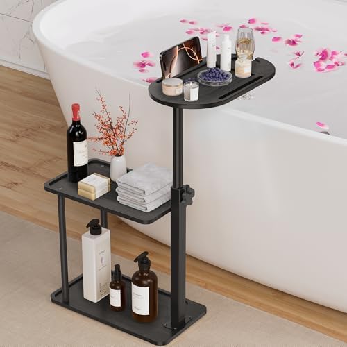 Bathtub Tray Table, Freestanding Bath Side Table Tub Tray Caddy