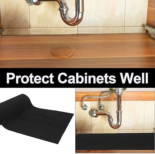 AiBOB Waterproof Under Sink Mat, Absorbent Cabinet Protector, 24" x 36"