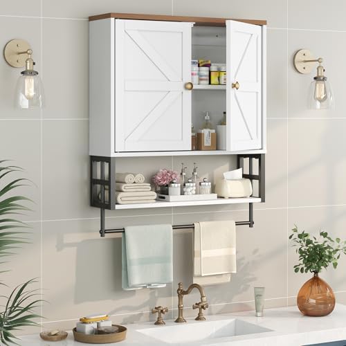 Wall Mounted Bathroom Storage Large Farmhouse Medicine Cabinet