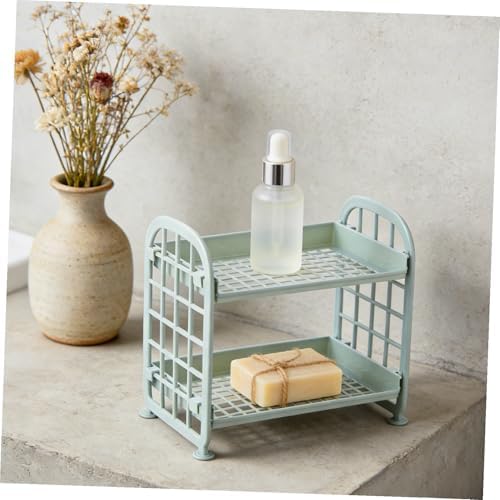 MAGICLULU 2 Layers Plastic Storage Rack Organizer for Bathroom Toilet Shelf Desktop Countertop Kitchen Space Saving Nordic Style