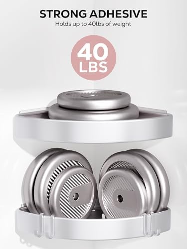Nieifi Adhesive Shower Caddy Corner, 2 Pack, Silver