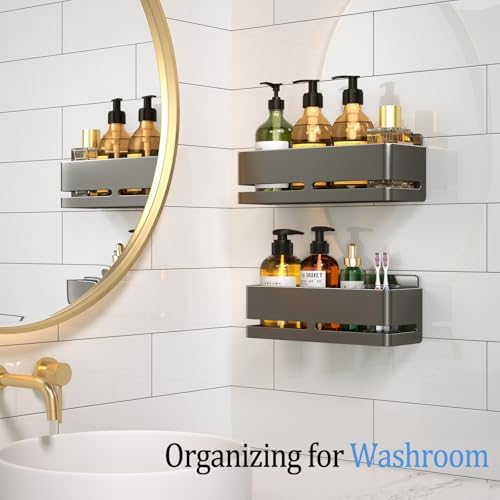Shower Caddy 2-Pack Shower Shelf, Heavy-Duty Bathroom Storage Shelf