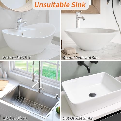 Mofason Bathroom Sink Top Cover - Silicone Foldable Sink Makeup Mat White