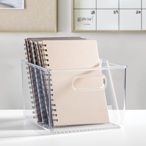iDesign Clear Plastic Storage Bins, 4-Pack
