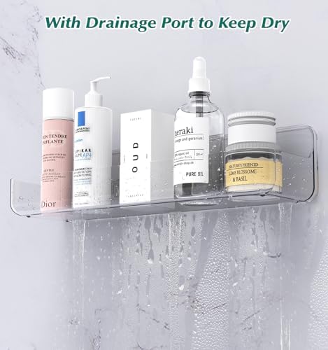 Shower shelves, Adhesive Clear Acrylic Bathroom caddy Organizer