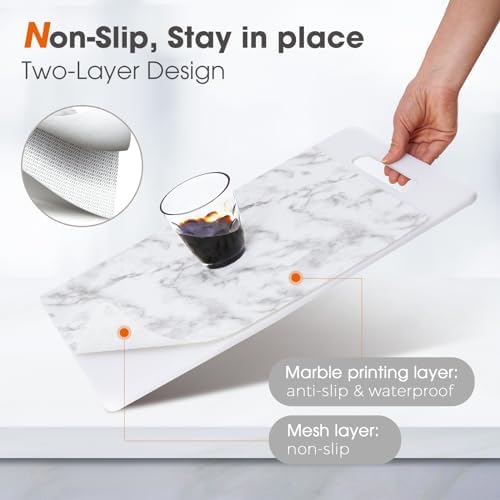 Drawer and Shelf Liner for Kitchen Cabinets, Marble, 18IN X 20FT