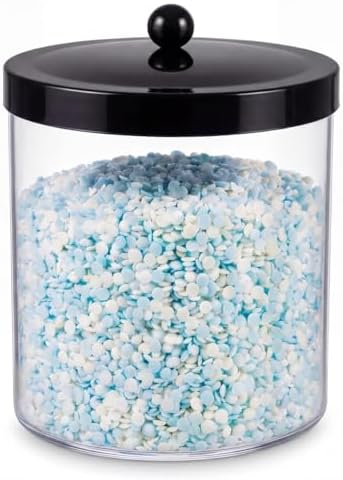 Sheechung 78oz Extra Large Acrylic Jar with Black Stainless Steel Lid