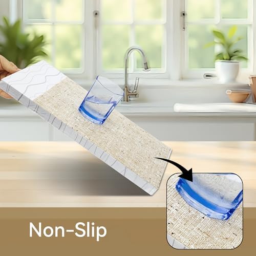 FIFTY FEET 12"x120" Non-Adhesive Shelf Liner for Kitchen Cabinets and Drawers, Washable Non-Slip PVC Cabinet Liner (Yellow)(3 Roll)