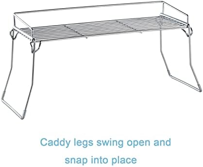 JUNCHU CHERRY Metal The Sink Vanity Organizer, Bathroom or Kitchen Sink Organizer, Feminine Products Organizer (Chrome)