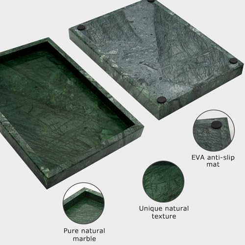 Green Marble Tray,Pure Natural Vanity Tray