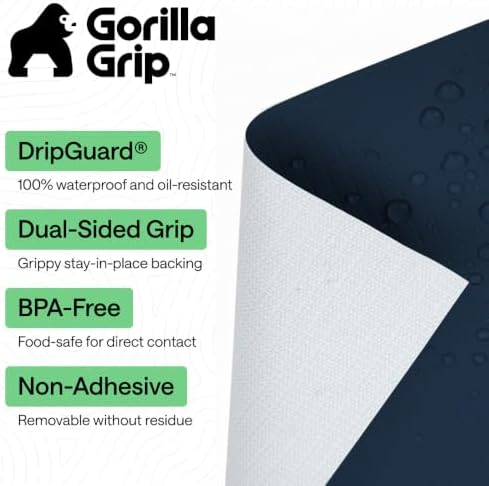 GORILLA GRIP Shelf Liner, Kitchen Drawer Protector, 20x240 Navy