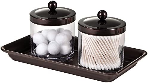 SheeChung Metal Vanity Tray, Bathroom Counter Storage Tray, Bronze 4 Pack