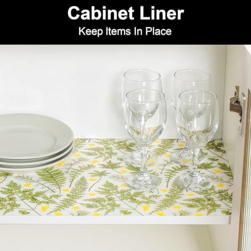 Cooyes Shelf and Drawer Liners for Kitchen Cabinets, Non Adhesive Liner