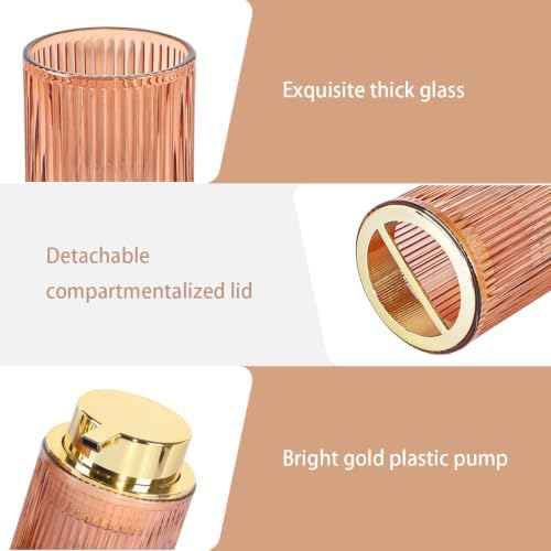 4pcs Brown Glass Bathroom Accessories Set