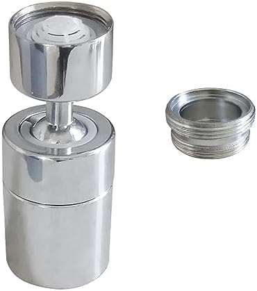 Wide Angle Faucet Aerator,kitchen faucet nozzle aerator,faucet extender, 360 degree swivel dual flow sprayer for sink tap head, rotatable water splash filter (80° Angle)