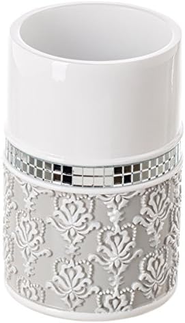 Mirror Damask Toothbrush and Toothpaste Holder - Bathroom Tumbler Cup