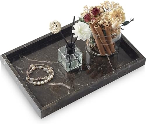 Brown Marble Tray,Pure Natural Vanity Tray