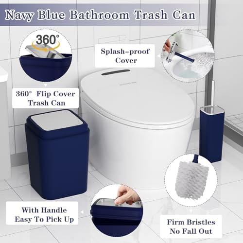 XLHOMO Bathroom Accessory Set, Blue Bathroom Set, 9PC Blue Bathroom Decor