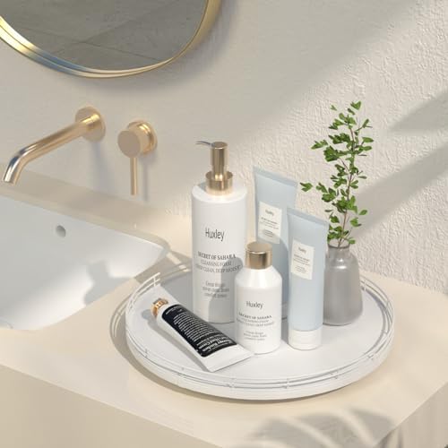 13-Inch Oak Decorative Tray for Coffee Table and Vanity, White Finish