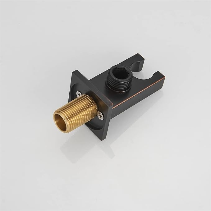 Shower Wand Holder Wall Mount Hand Held Shower Head Holder with Hose Connector for Shower System Faucet Set Handheld Shower Handle Sprayer Bracket Shower Hose Adapter Shower Elbow Oil Rubbed Bronze