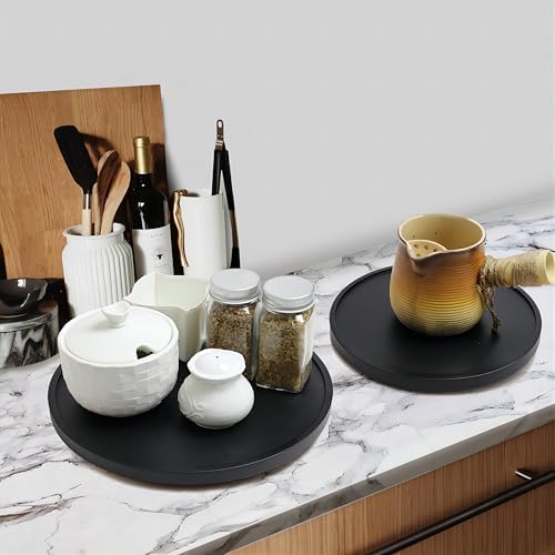 [ 2 Pack ] 12-inch Lazy Susan Organizers, ACIAZAAZ Lazy Susan Turntable for Cabinet, Kitchen Turntable Storage for Table, Countertop, Pantry