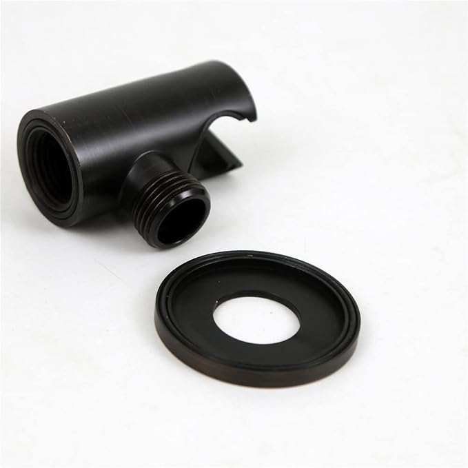 Hand Held Shower Head Holder with Hose Connector Shower Wand Holder Wall Mount Handheld Shower Handle Sprayer Holder Shower Hose Adapter Shower Elbow with Spray Head Bracket Oil Rubbed Bronze